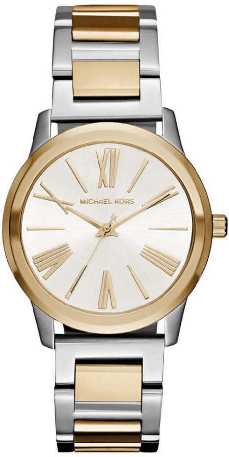 Women's Michael Kors Hartman Silver And Gold Steel Watch 